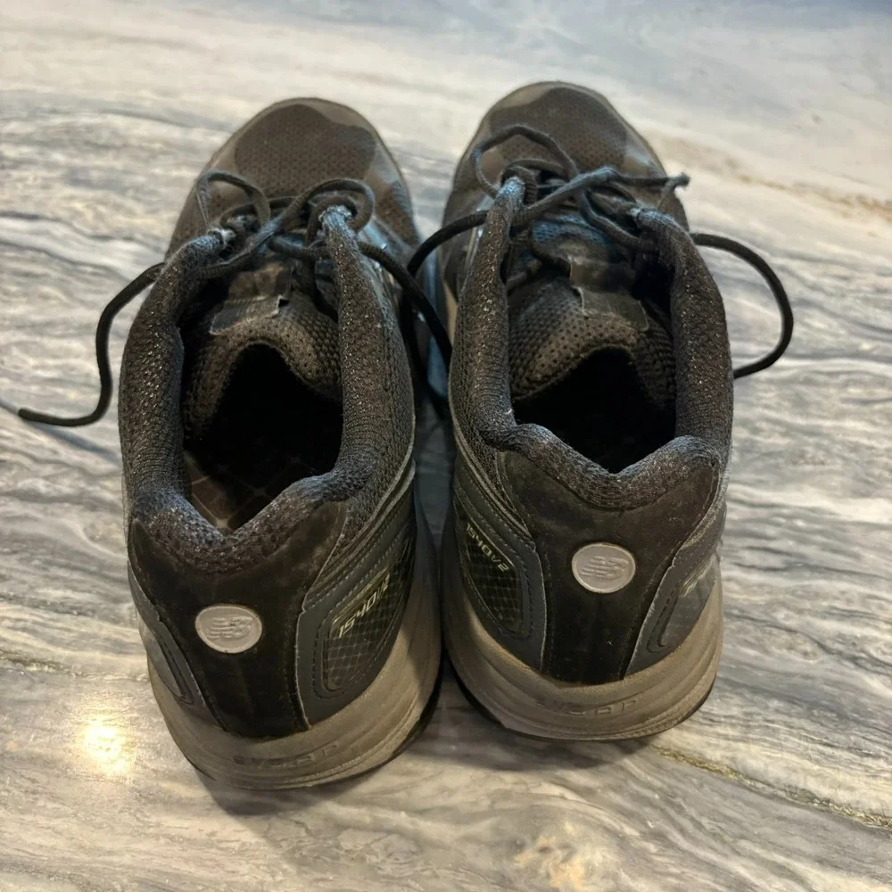 New Balance Mens Black Gray Low Lace-Up Comfort‎ Athletic Sneakers Size 10.5